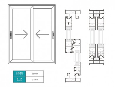 ST80 SERIES SLIDING DOOR